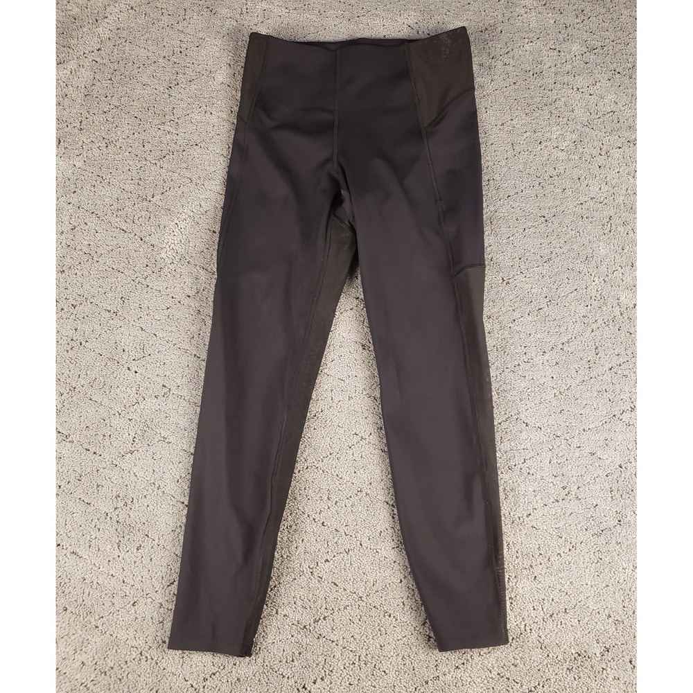 Athleta Leggings Womens S Black Stay Fly Reflective 7/8 Tight Yoga Pants Running
